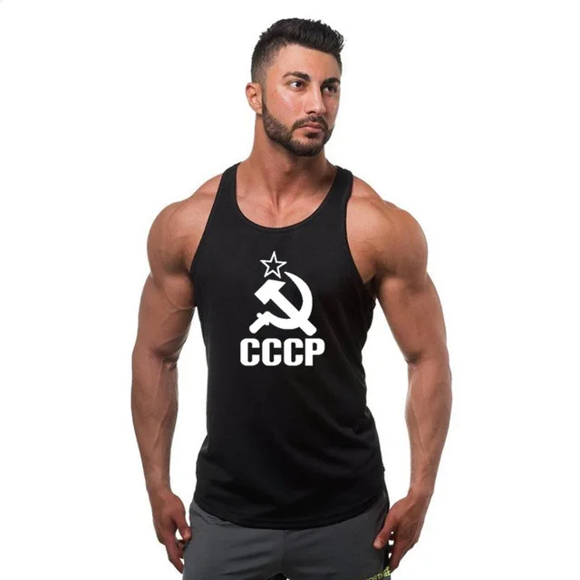 Новая Мода Бодибилдинг Стрингер майки мужские тренажерные залы рубашка фитнес
