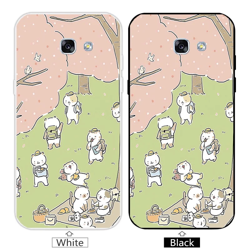 5.2&quot For Samsung A5 2017 CuteCat Case Galaxy Shell Clear Soft Silicone Coque Funda for SM-A520 A520F Cover |