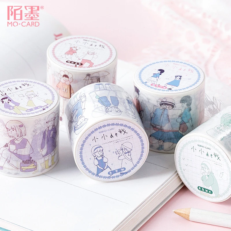 Kawaii Маленькая народная серия человек цвет Васи Маскировочная Липкая Лента наклейки Скрапбукинг Канцелярские Декоративные ленты