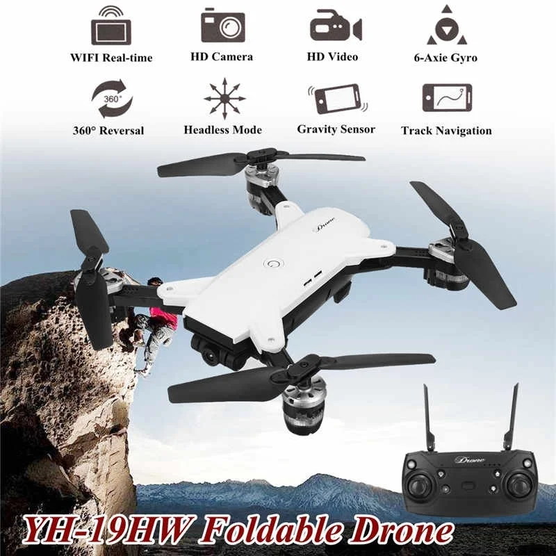 Foldable 2MP HD Camera Drone 2.4G 4-Axis RC Quadcopter Wifi FPV with Wide Angle Don Toy |