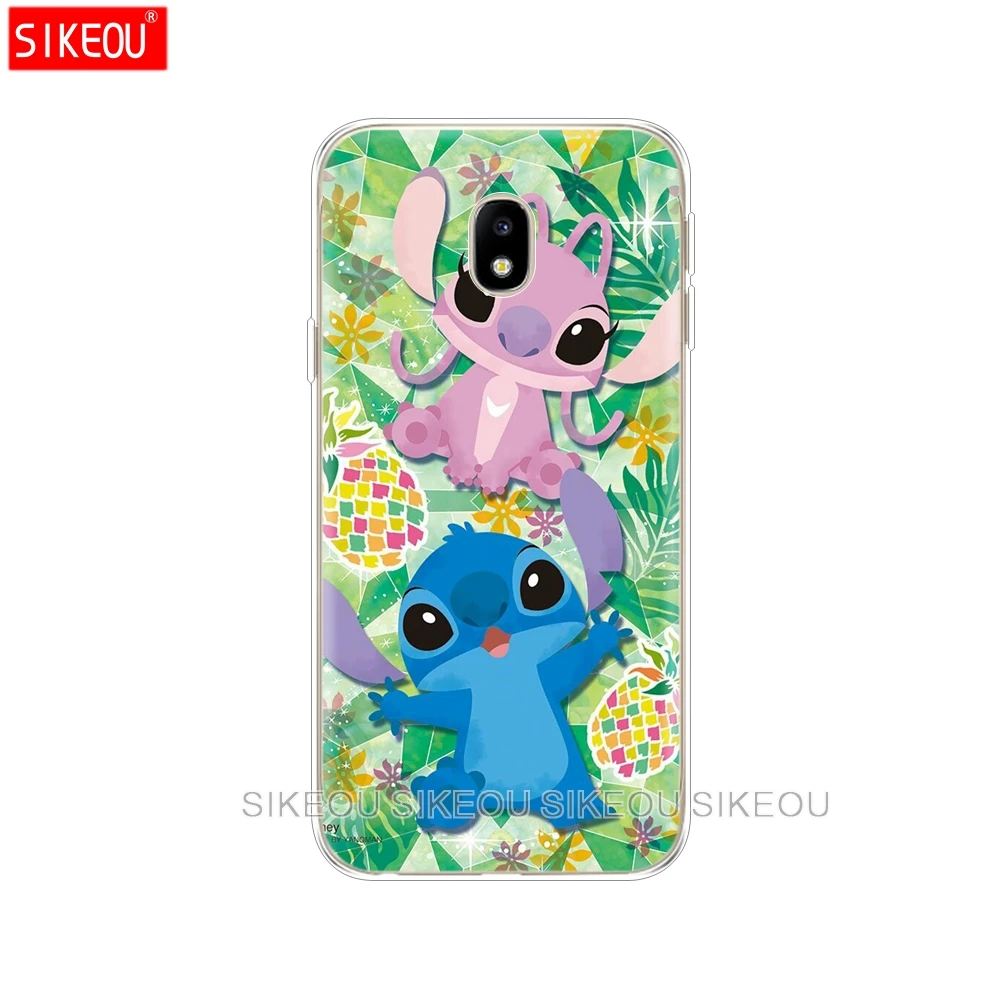 silicone cover phone case for Samsung Galaxy J3 J5 J7 2017 J330 J530 J730 PRO j2 2018 cute cartoon Lilo Stitch |