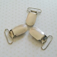 1000pcs metal hook pacifier suspender clips for 25mm ribbon craft hook holder plastic insertdhl free shipping