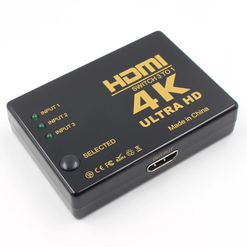 Rovtop 4K 3 порта HDMI коммутатор 4K* 2K коммутатор сплиттер коробка полный HD1080P коммутатор для DVD HD ТВ Xbox PS3 PS4 ТВ коробка без контроллера Z2