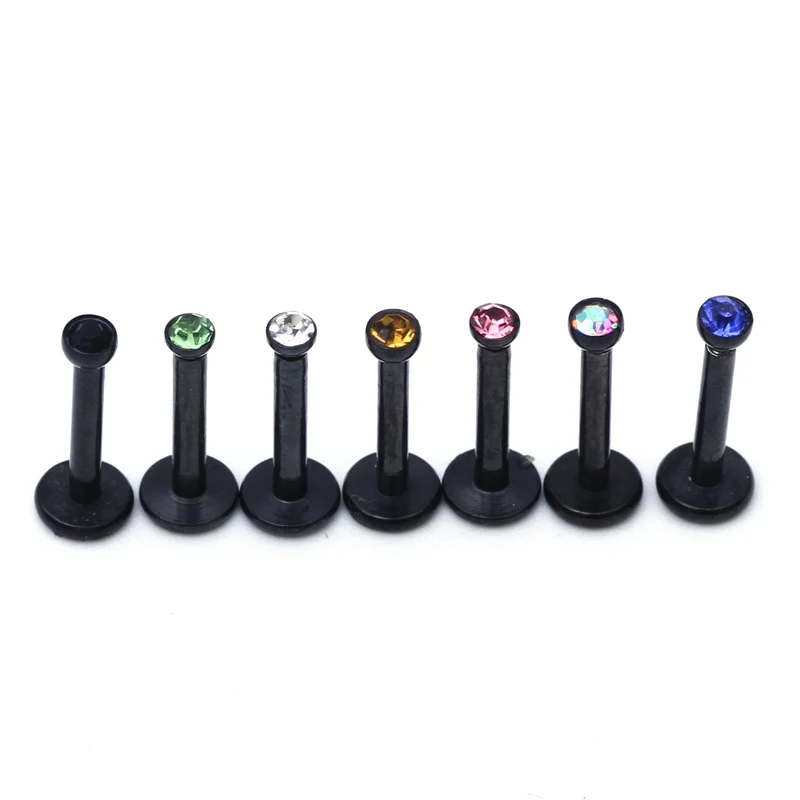 2 шт панк кольцо-гвоздик для губ Пирсинг Labret Tragus из нержавеющей стали кубический