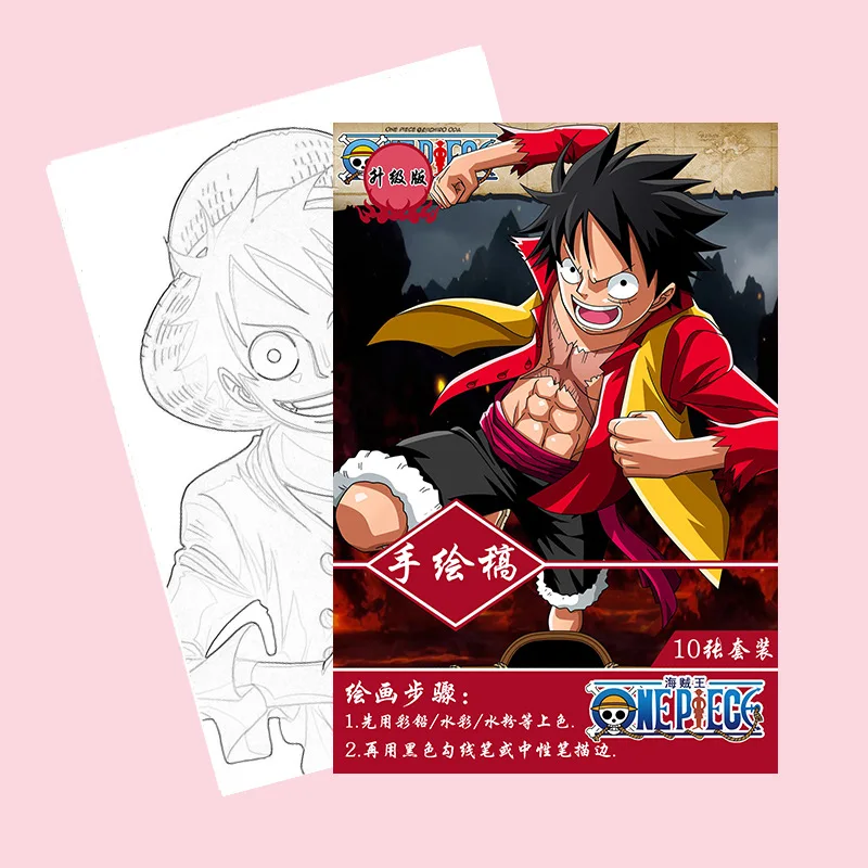 100 книг/лот Аниме ONE PIECE Love Live Hatsune Miku My Hero Academy Slime раскраска для рисования антистрессовые книги А4