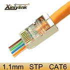 Разъем кабеля ethernet xintylink rj45, cat6 cat5e cat 6 rg rj 45 сеть stp 8P8C cat5, металлический экранированный разъем jack conector lan
