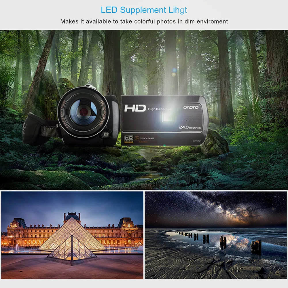 HIPERDEAL ORDRO HDV-D395 1080P видеокамера FHD с ночным видением wifi видеокамера с 18X цифровым зумом sony CMOS Smile Face capture APP DV