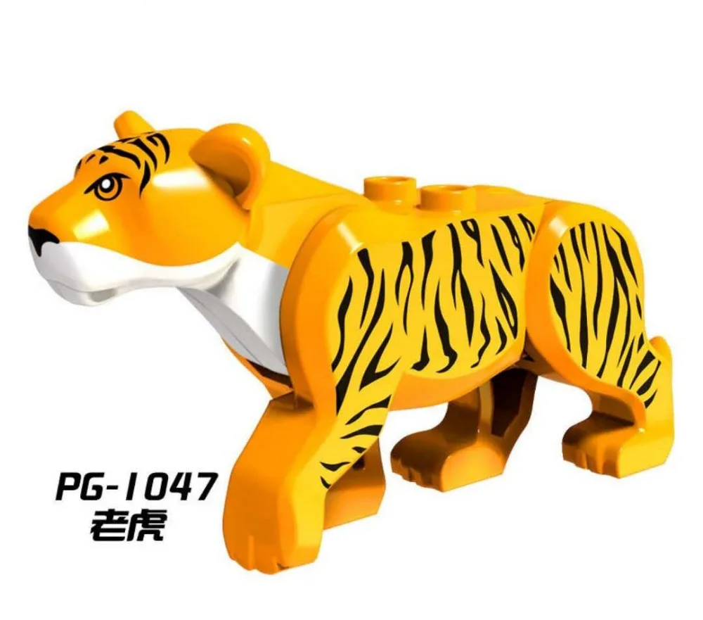Animal Series White Tiger Leopard Puma Camel Doll Single Sale Prince Persia Jungle Adventure Building Blocks Children Toypg1064 | Игрушки и