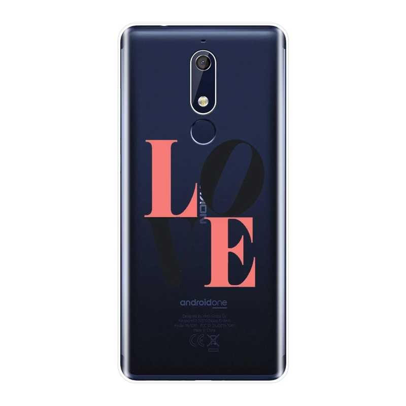 Чехол для телефона Nokia 7 1 6 5 3 2 силиконовый с мягкой полосой розовый сердечками Plus
