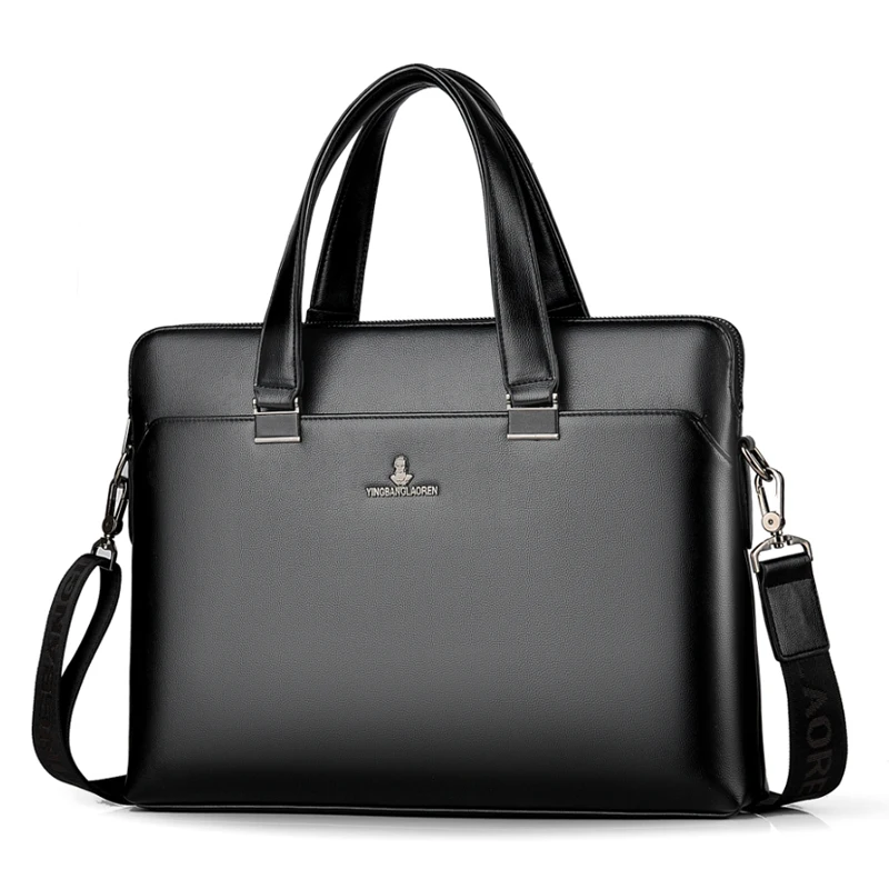 Мужская сумка мессенджер через плечо кожаный деловой портфель модная