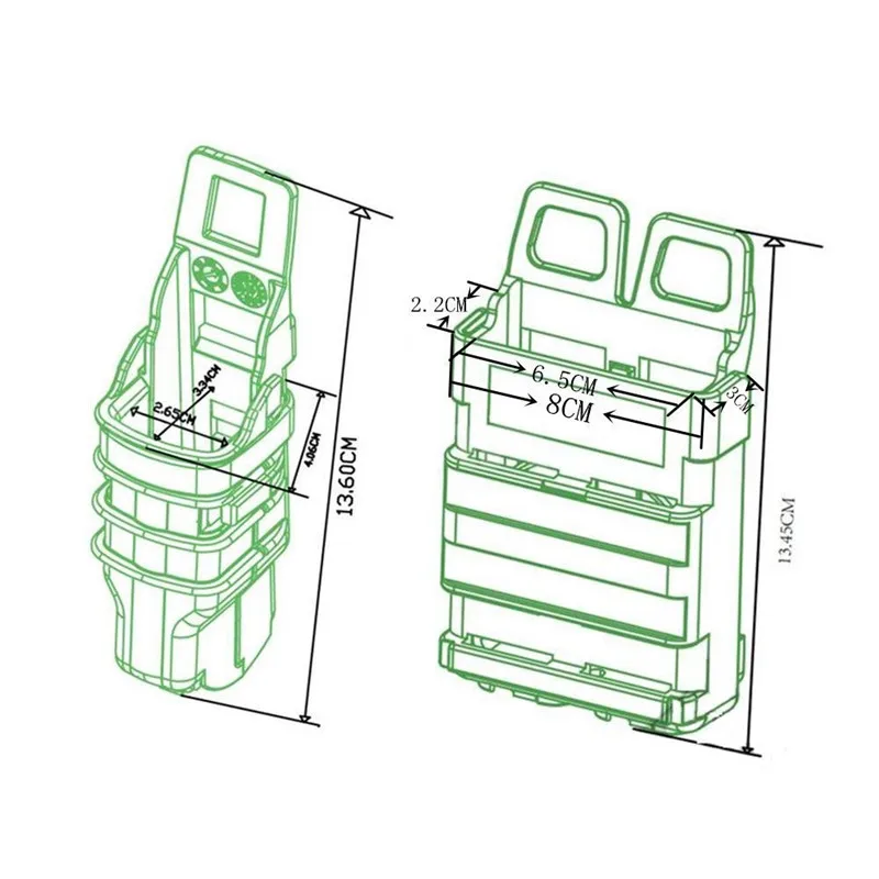 Тактический чехол для пистолета сумка магазина кобура быстрого 2 шт. и 1/4 M4 1