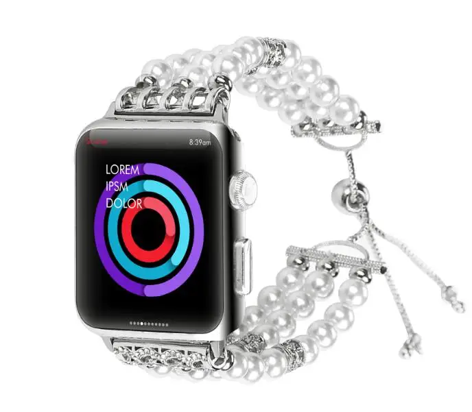 Модный высококачественный ремешок для Apple watch 38 мм 42 мм 40 мм 44 мм регулируемый ремешок для iWatch watch band Sport series 4 3 2 1 - Цвет ремешка: Слоновая кость