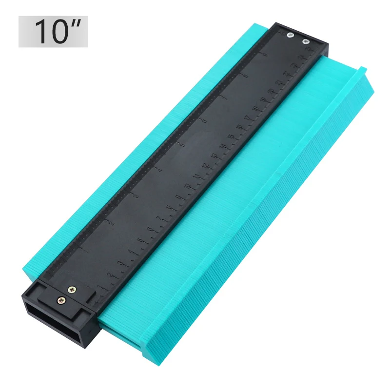 10inch-green Профиль датчик 5/10/20 ''контур датчик дубликатор duplo и Пластик дюймов метрический профиль линейка для копирования нерегулярные Форма Дерево Лазерная маркировочная инструмент - Цвет: 10inch-green