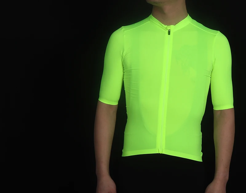 fluo green SPEXCEL обновление Новая версия флуоресцентный зеленый pro team aero легкий короткий рукав Велоспорт Джерси бесшовный процесс - Цвет: fluo green