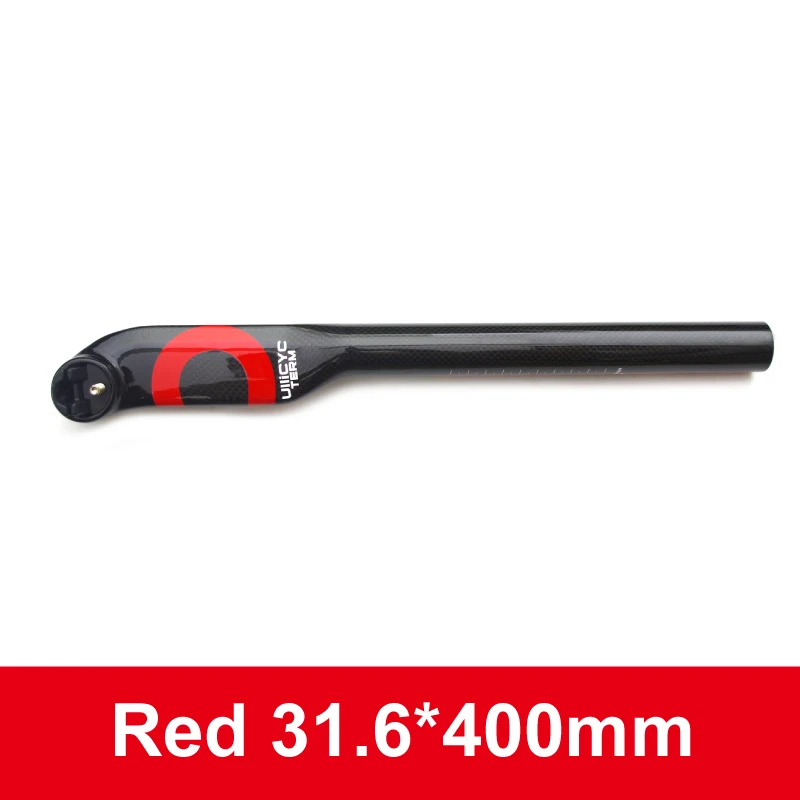 Red 31.6X400mm Ullicyc горный велосипед или шоссейный велосипед Полный карбоновый держатель стойка сиденья велосипеда Запчасти 27,2/30,8/31,6*350/400 мм 5 градусов - Цвет: Red 31.6X400mm