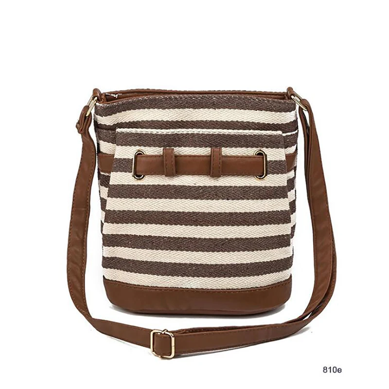 

Женские сумки через плечо, полосатая Холщовая Сумка для покупок, сумка для переноски через плечо, эко многоразовая сумка на молнии, маленька...