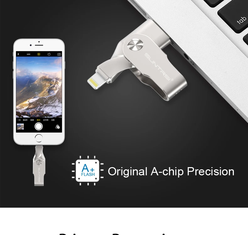 Suntrsi USB флэш-накопитель для iPhone 32 Гб 64 Гб Высокоскоростной USB 3,0 флэш-накопитель 128 ГБ MFi металлический Флешка 128 ГБ USB флэш-накопитель для IOS