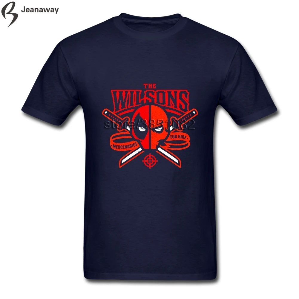Hip Hop Men Boy for T-shirt The Wilsons Deadpool Short Sleeve 100% Cotton Crew Neck Tshirt | Мужская одежда