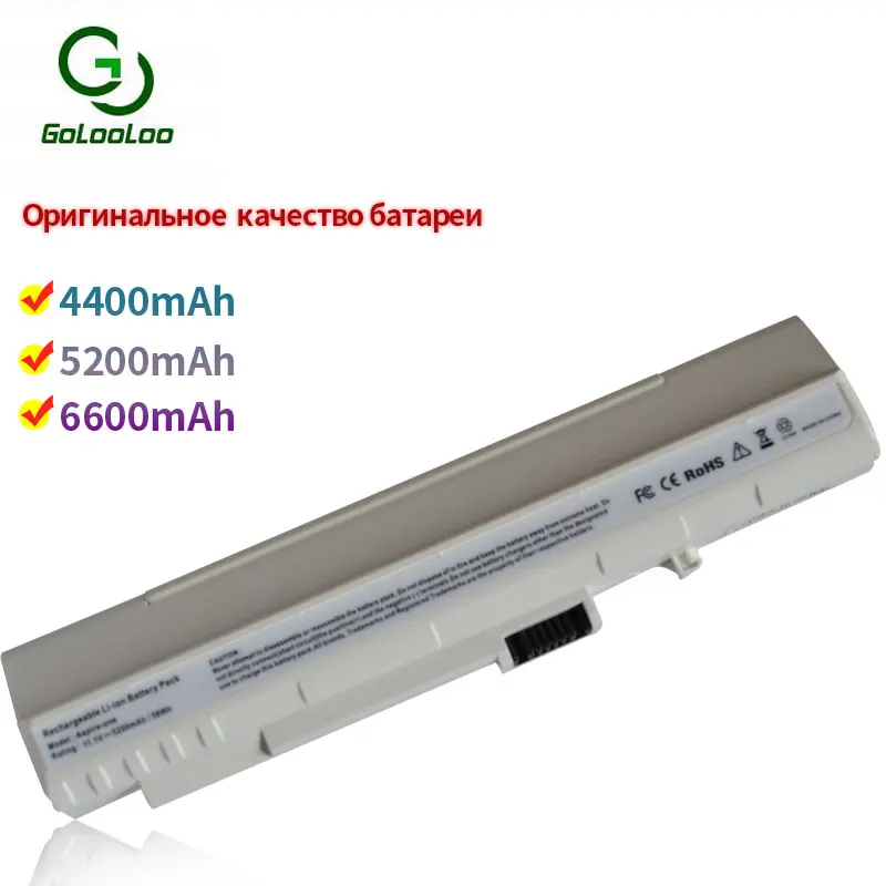 Аккумулятор Golooloo для ноутбуков ACER Aspire One 6 ячеек A110 A150 D150 D250 KAV10 KAV60 P531h ZG5 EMACHINES eM250