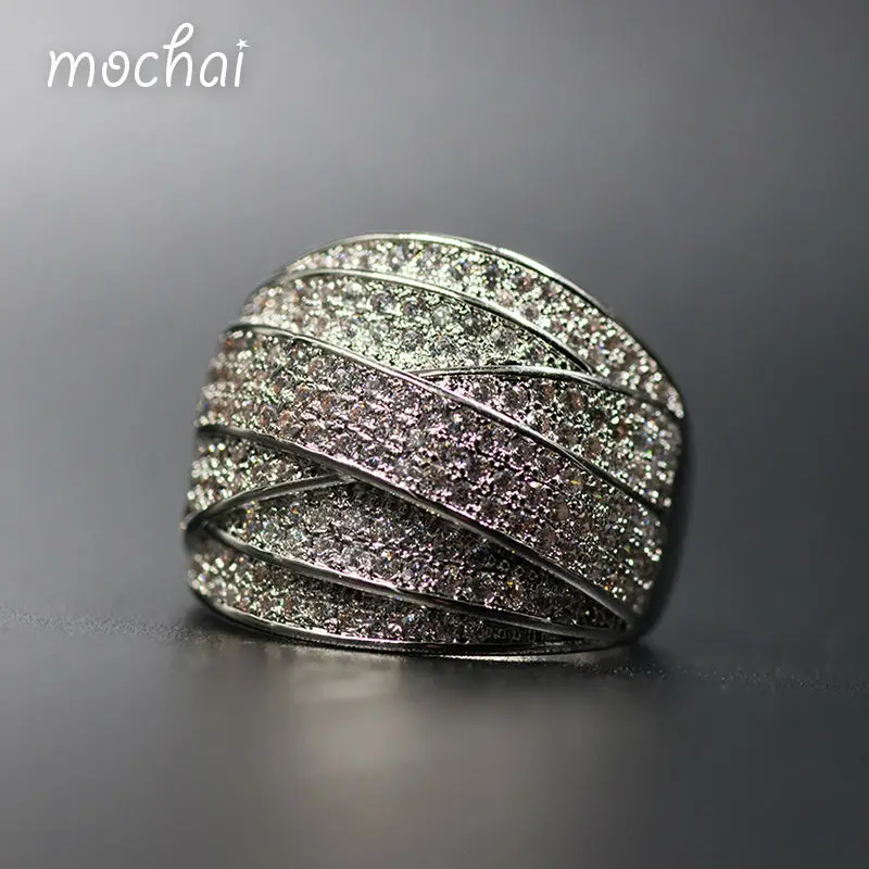 Женские многослойные кольца Mocai Роскошные Многослойные на медной основе с