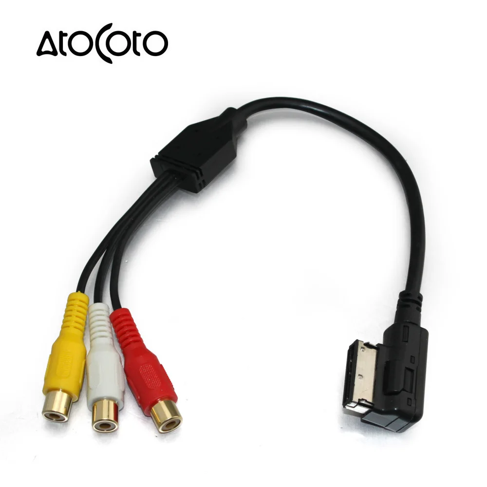 Автомобильный переходник AtoCoto с 3 RCA на MMI интерфейсом AMI Кабельный адаптер для Audi A3