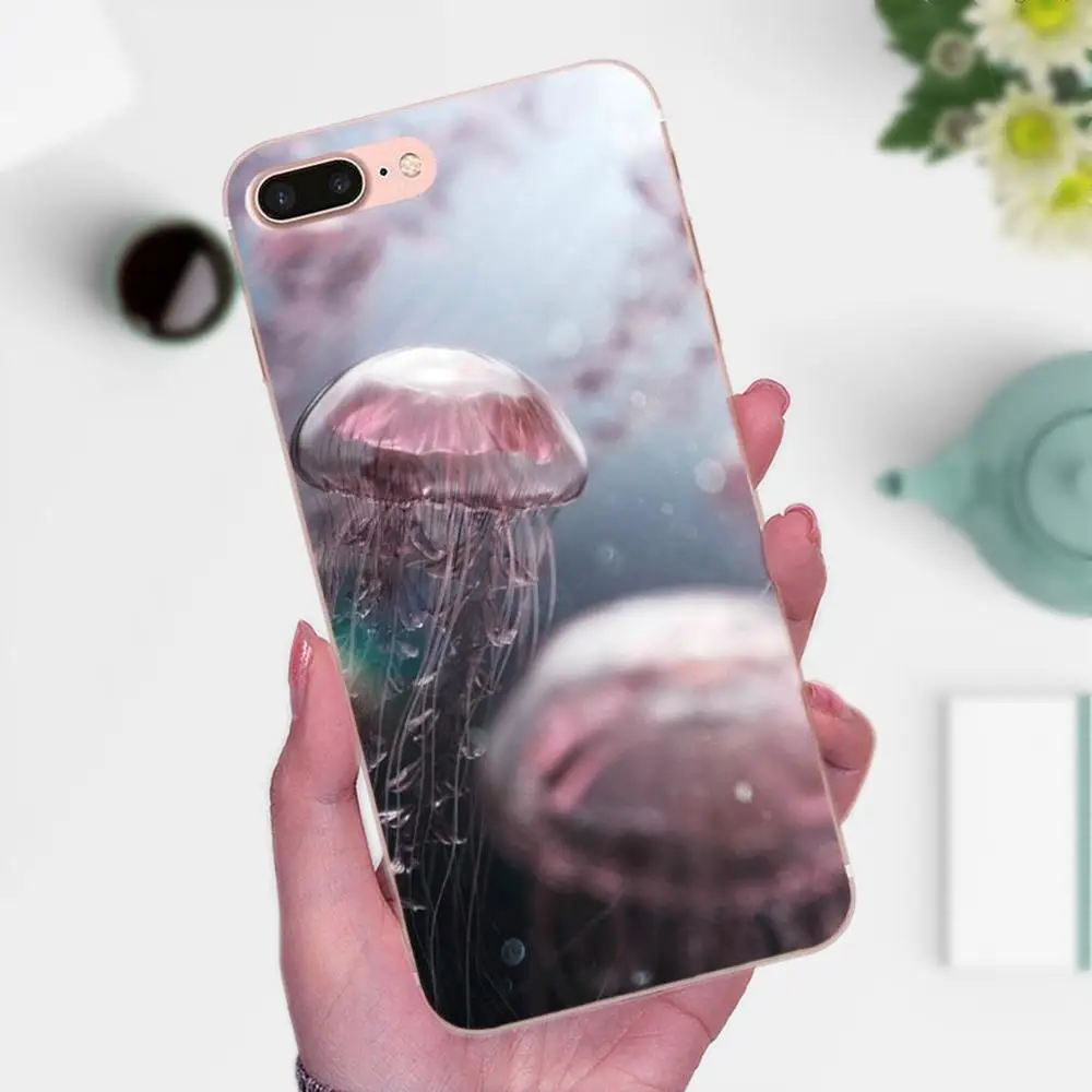 Синие медузы в море Красочные Для Huawei P7 Honor 4C 5A 5C 5X 6 6C 6A 6X 7 7X 8 9 V8 V10 Y3II Y5II Y6II G8 Play Lite |