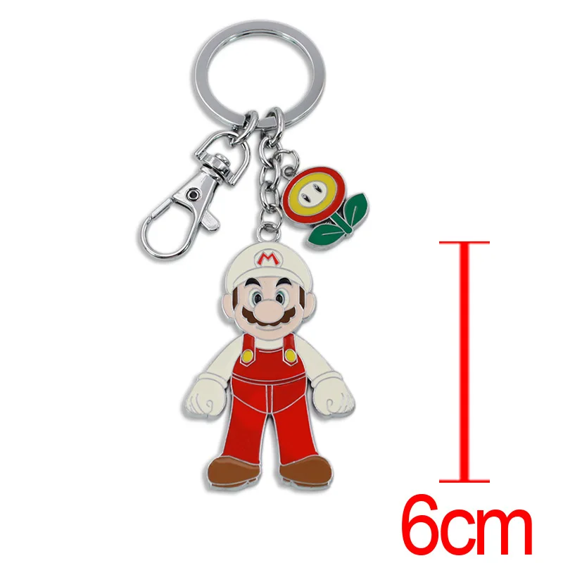 Игра Super Mario Bros Луиджи cos брелок Мода Новинка Забавный 5 кулон цветной металлический Chaveiro Llaveros маленькие подарки - Цвет: 201311954