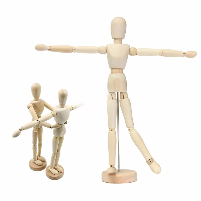 Деревянный манекен с подвижными конечностями модель человеческого манекена для
