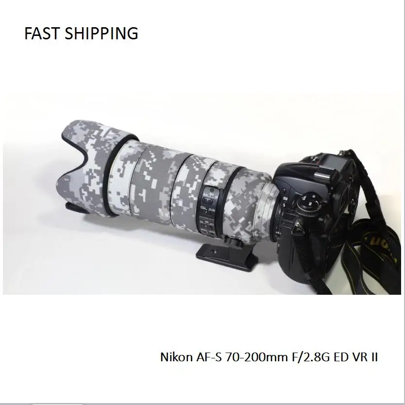 DHL/EMS доставка пальто для объектива Камуфляж Nikon AF-S 70-200 мм F/2 8G ED VR II одежда защита