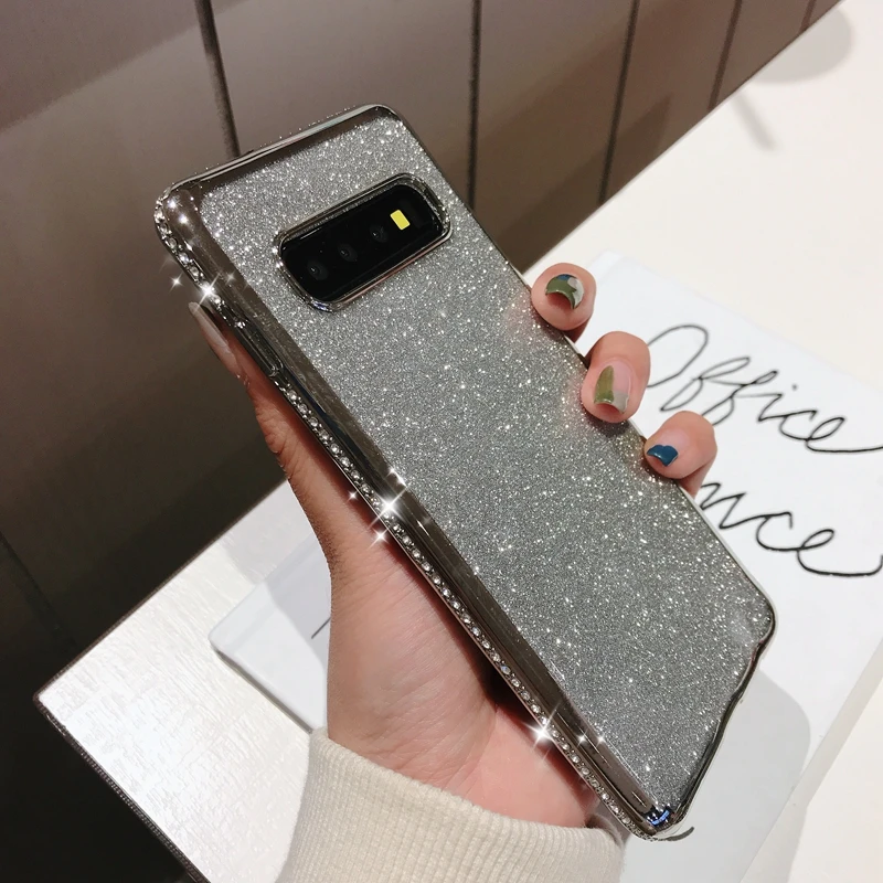 Блестящий чехол со стразами для HUAWEI P Smart 2019 Plus 2018 Модный мягкий блестящий девушек