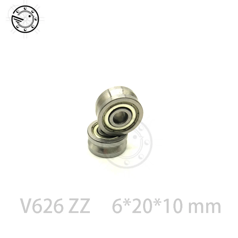 Бесплатная доставка 10 шт. V626ZZ V62010 V шаровой подшипник 6x20x10 мм роликовый с канавкой