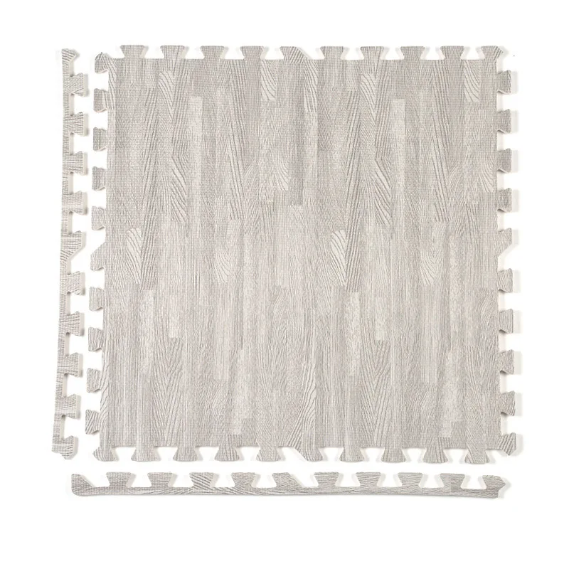 Gray wood grain Деревянный коврик из пеноматериала Детская мозаика ползающий коврик для дома, спальни, магазина татами, гостиной, детский утепленный коврик для лазания - Color: Gray wood grain