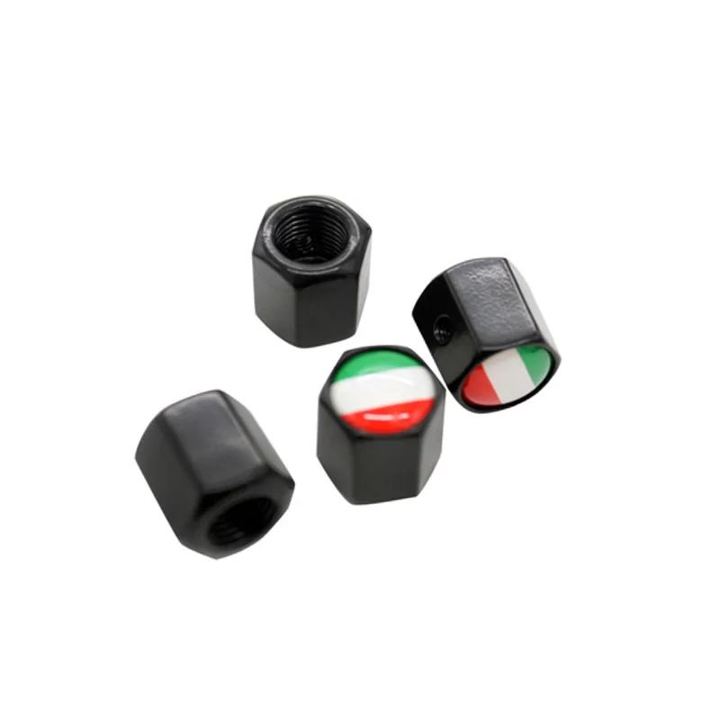 4 шт./компл. Италия флаг логотип защита от кражи нержавеющая сталь Черное колесо