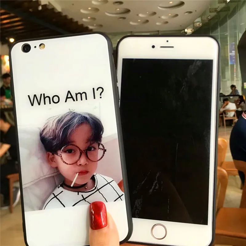 Модный чехол для телефона мальчиков и девочек iphone 7 зеркальное стекло + защитная