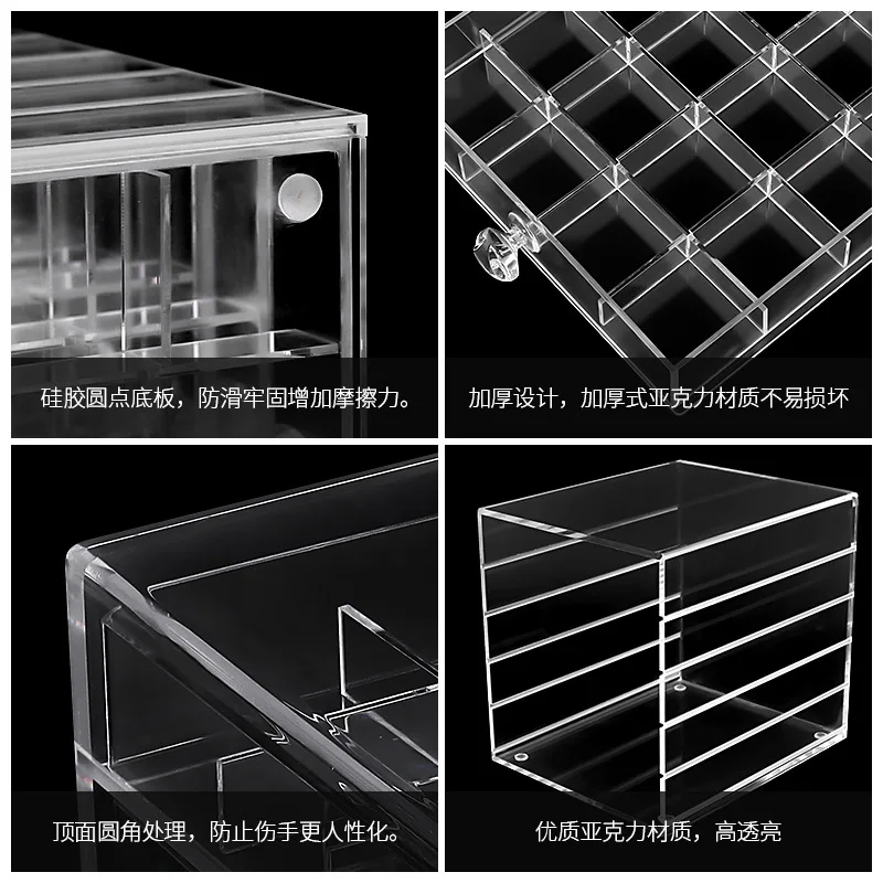 Стеллаж для косметики и лака ногтей 5 уровней пластиковая коробка акриловая