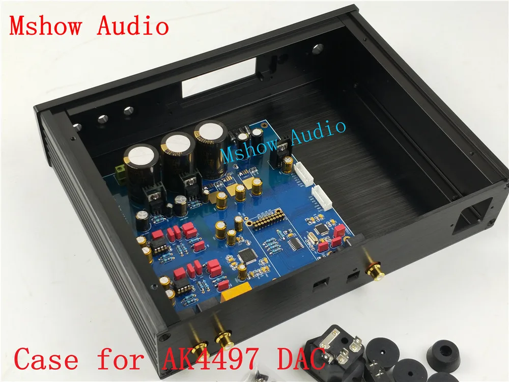 Mshow алюминиевый корпус для AK4497 DAC DIY Аудио Бесплатная доставка|Усилители мощности|