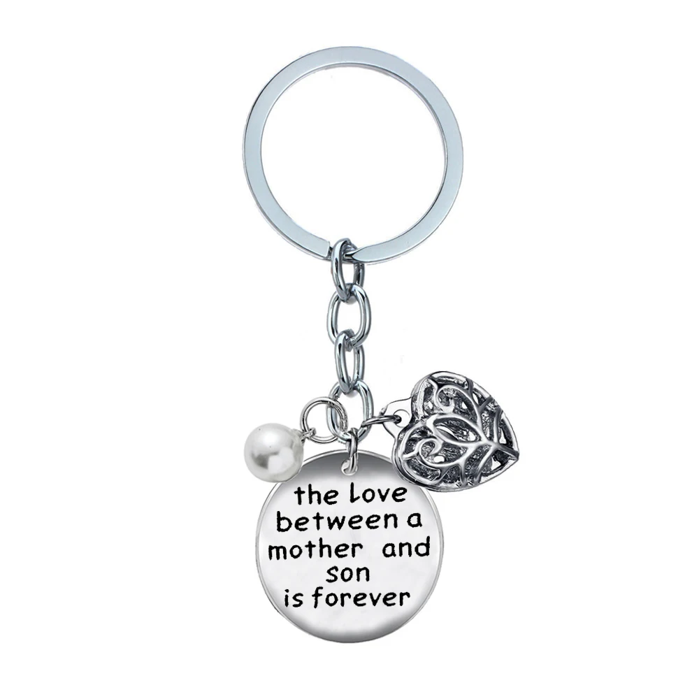 12 шт./лот брелок в виде сердца для мамы и сына жемчужные брелки подарки матери
