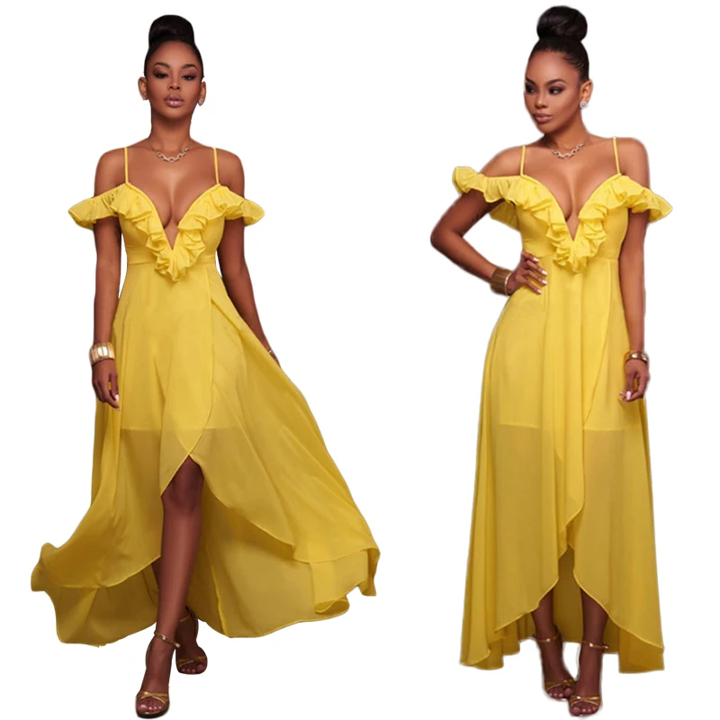 Женское шифоновое платье миди liva летнее элегантное желтое на бретельках