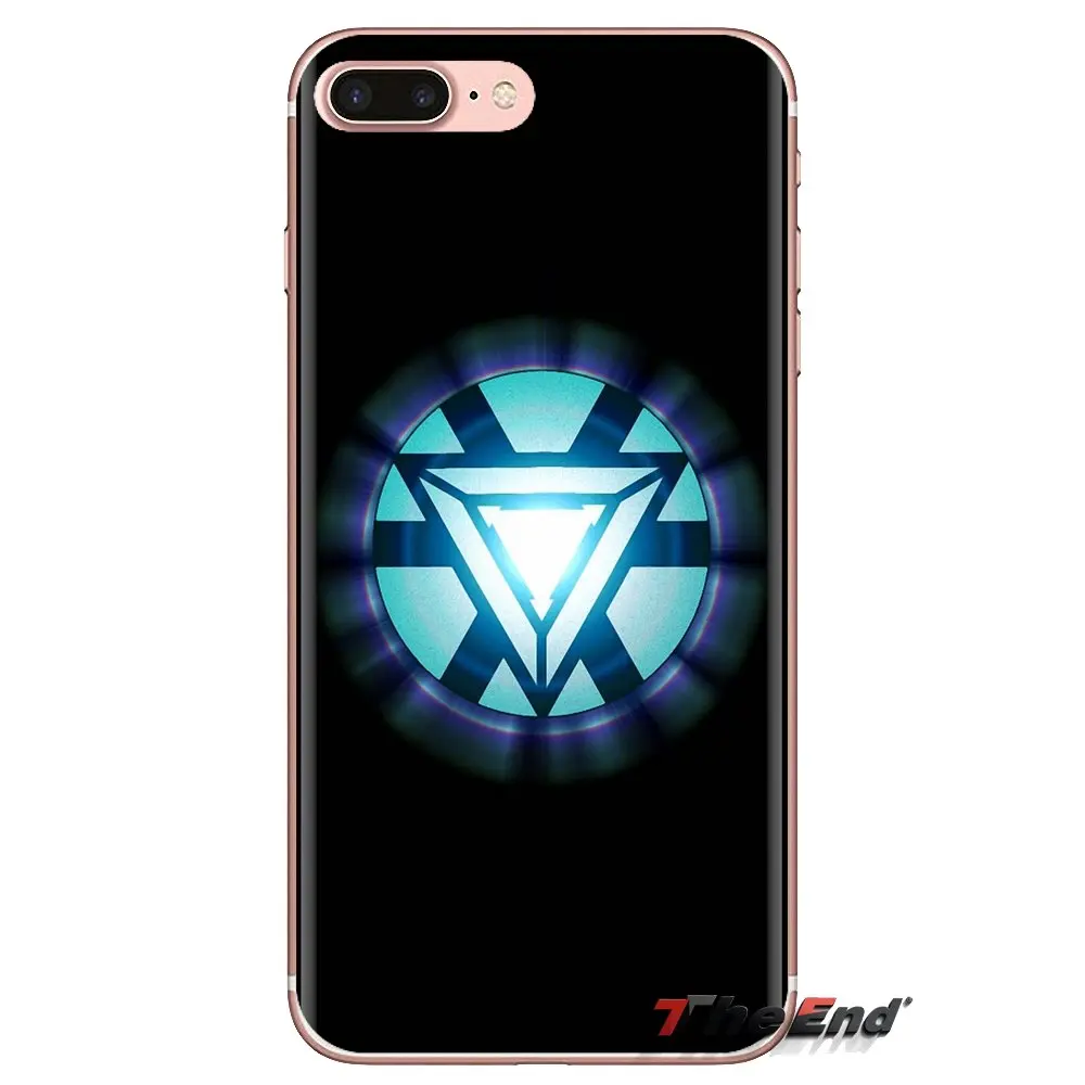 Transparent Soft Shell Covers For Samsung Galaxy A3 A5 A7 A9 A8 Star A6 Plus 2018 2015 2016 2017 Superhero iron man arc reactor |