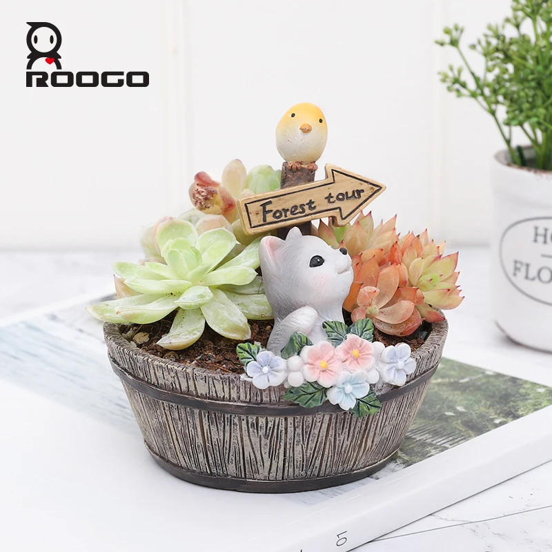 Roogo цветочные горшки в американском стиле полимерный цветочный горшок для