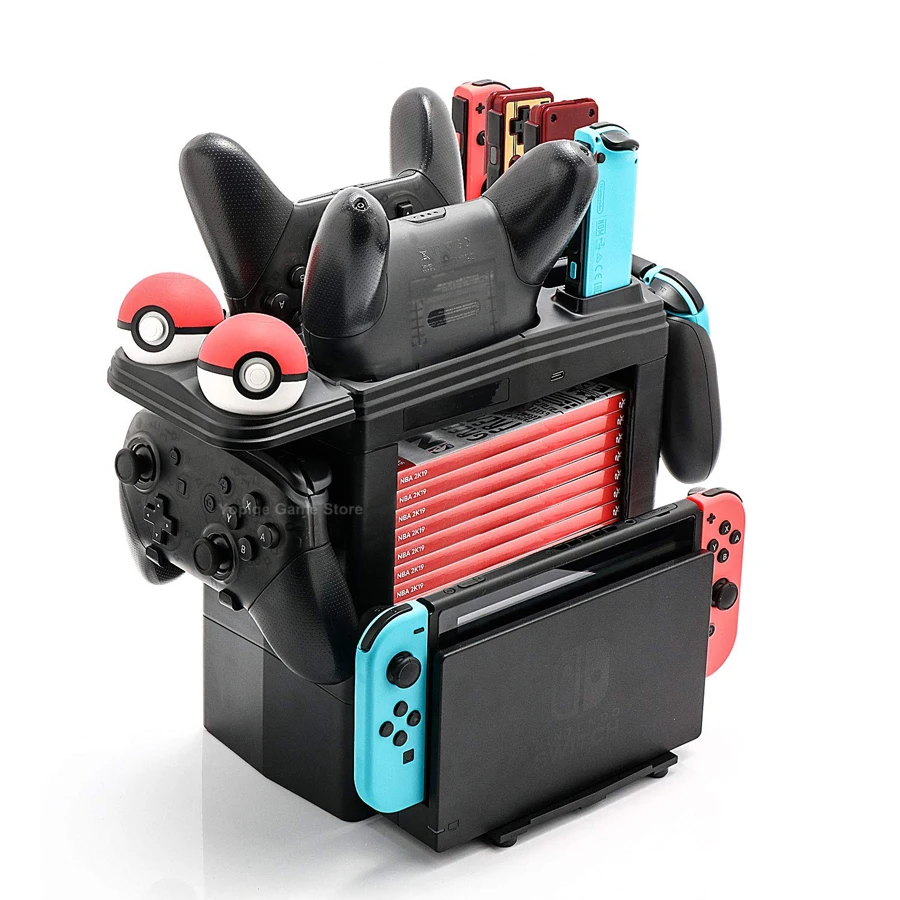 Зарядная док станция для Nintendo Switch аксессуары база хранения держатель игр