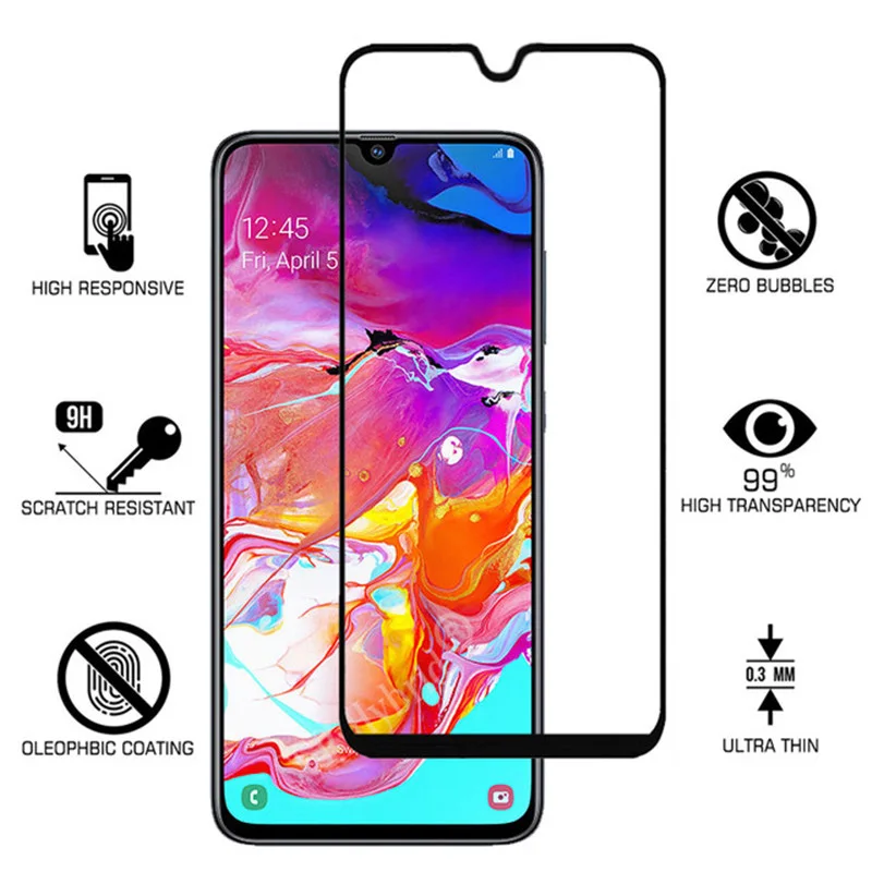 Защитное стекло закаленное для Samsung Galaxy A70 2019|Защитные стёкла и плёнки телефонов| |