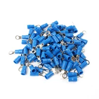 100pcs rv2 4 blue ring insulated wire connector electrical crimp terminal cable wire connector for 1 5 2 5mm2 rv2 5