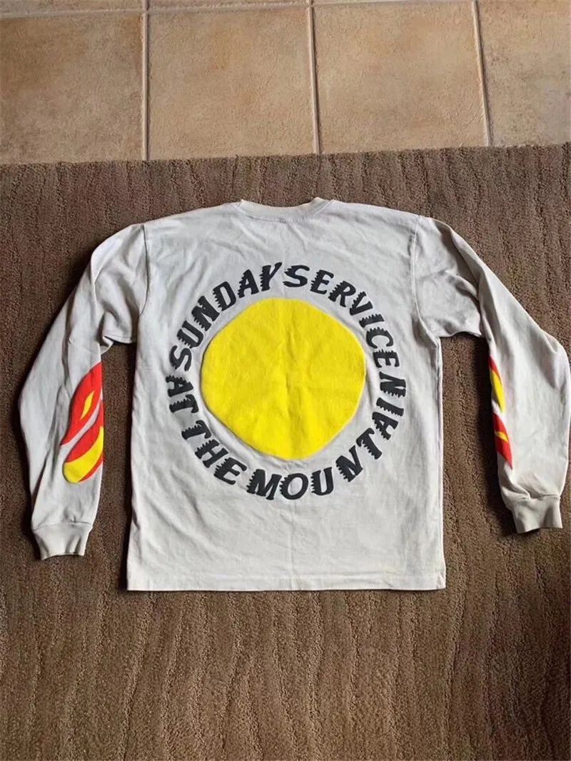 19ss Kanye West Sunday Service Holy Spirit CPFM Мужская футболка с длинным рукавом лучшего качества