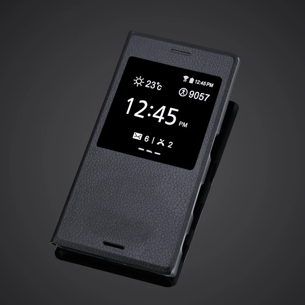 Чехол книжка для sony xz F8331 5 2 дюйма/sony Dual F8332 дюйма с окошком экрана чехол из