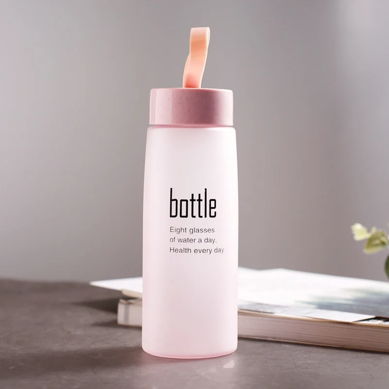 Scrub Pink Свободная вода BPA бутылка пластиковый спортивный скраб герметичная Питьевая моя бутылка портативная модная посуда для напитков Туристические Бутылки для влюбленных - Цвет: Scrub Pink
