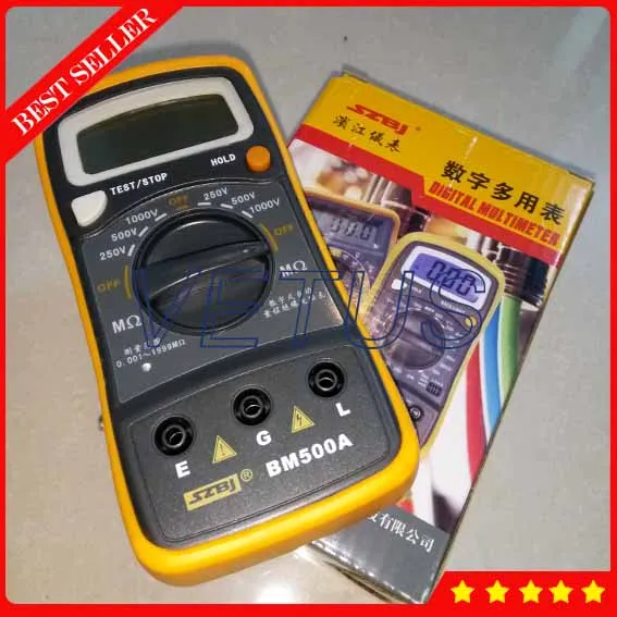 BM500A мегаметр с цифровым тестером сопротивления изоляции|insulation tester meter|insulation