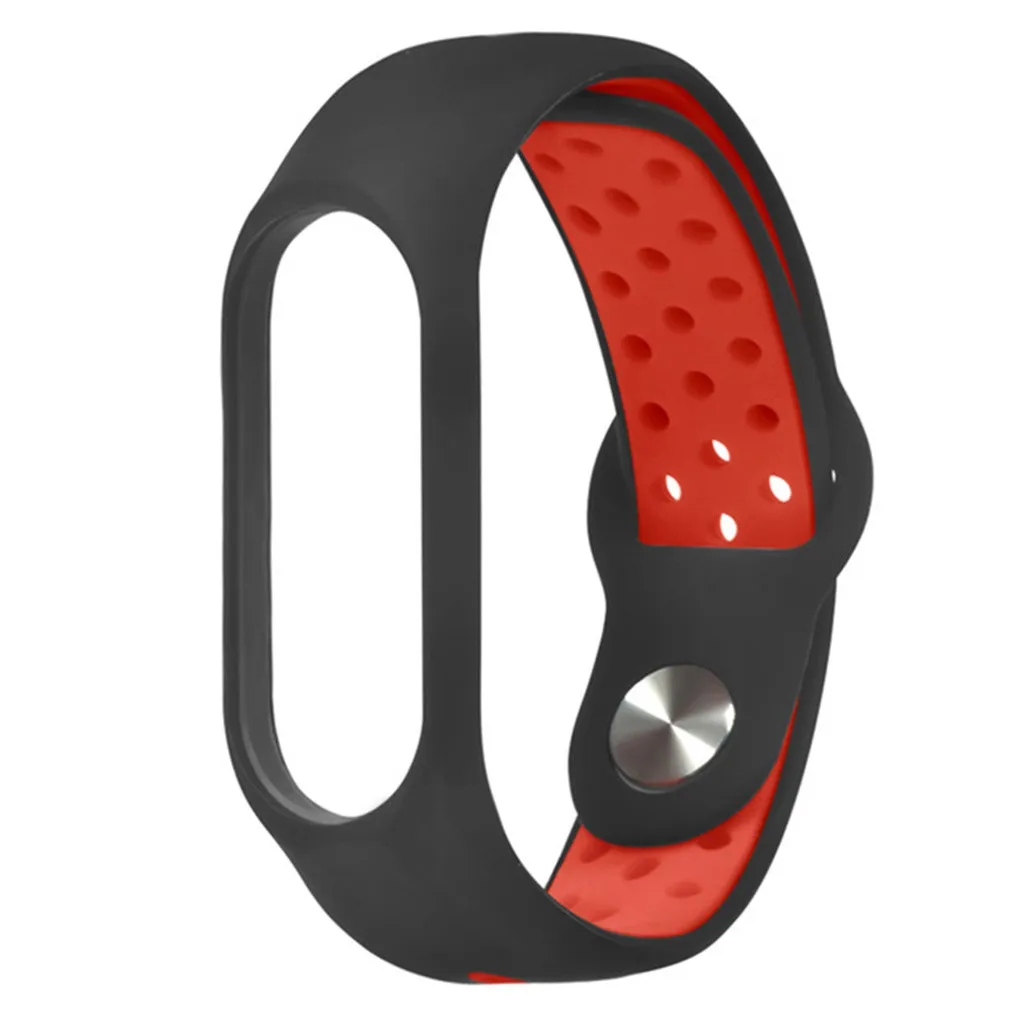 Браслет Correa Mi Band 4 ремешка спортивный мягкий силиконовый двухцветный браслет