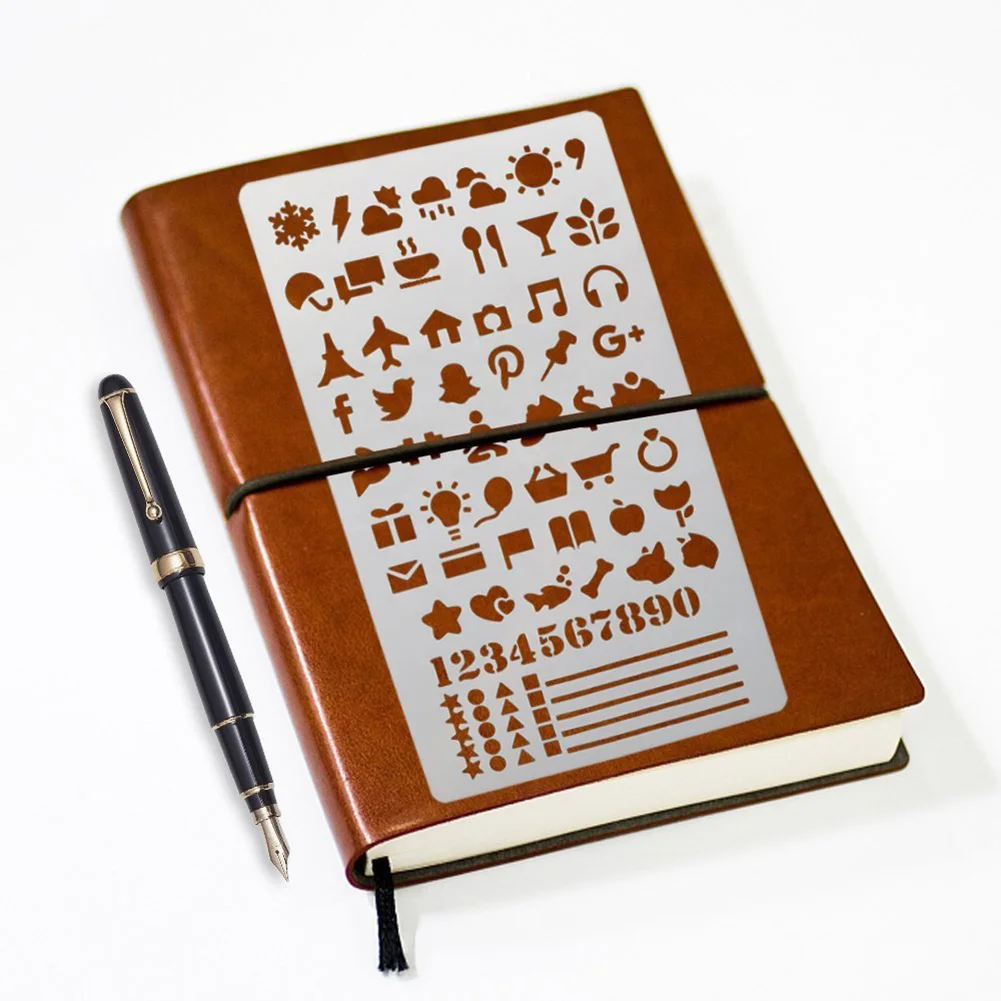 20pcs Stationery DIY Plastic Art Drawing Template Journal Stencils Hollowed Notebook Planner Craft Notepad Scrapbook For Diary | Дом и сад