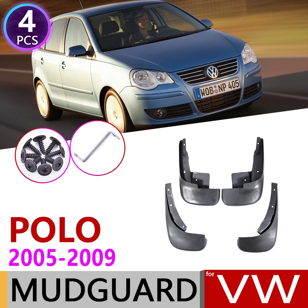 Для Volkswagen VW Polo Mk4 9N3 2005 ~ 2009 переднее заднее крыло автомобиля Брызговики аксессуары